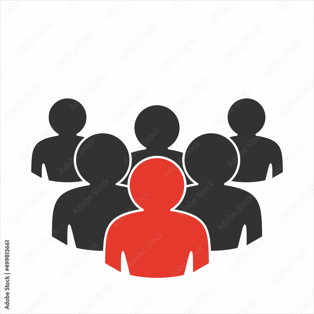 Illustration of a crowd of people icon of vector silhouettes. Social icon. Illustration of a crowd of people icon of vector silhouettes. Social icon.