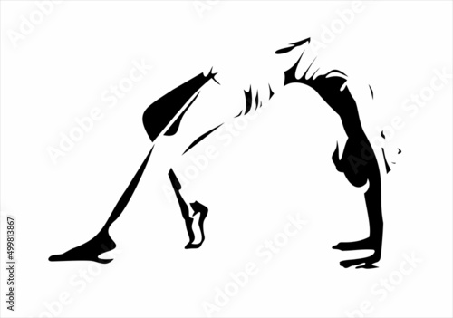 Yoga pose vector symbol. Yoga icon