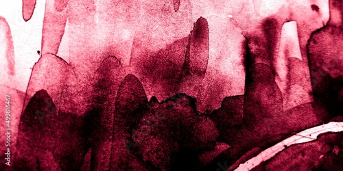 Chinese Ink Decoration. Coral Watercolor Silk. Purple Oil Hand Ink Drawing. Red Watercolor Silk. Passion Oil Lady Paintings.