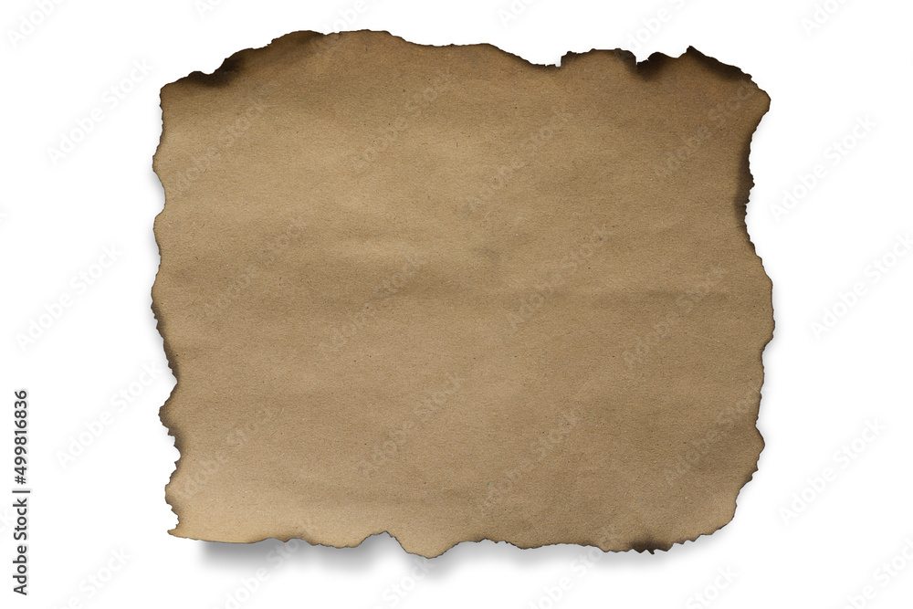 brown cardboard isolate with scorched edges brown cardboard isolate with scorched edges