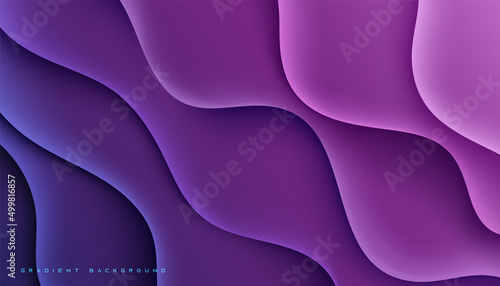 Abstract purple wavy light and shadow gradient background