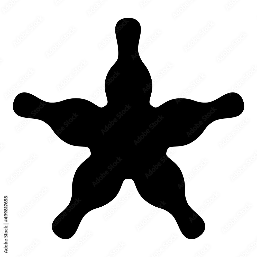 Wave Star Abstract Flat Icon Isolated On White Background Wave Star Abstract Flat Icon Isolated On White Background
