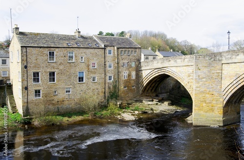 Barnard Castle Bridge, over the River Tees. photo