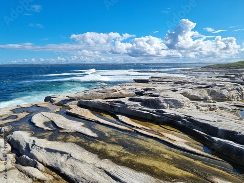 The cliffs near Cronulla beach in Sydney, Australia on a sunny day