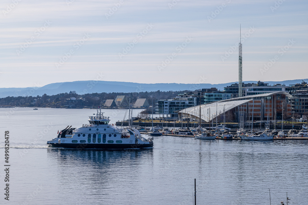 Φωτογραφία view of the port, Tjuvholmen, Pipervika, Aker brygge, Oslo, Norway
