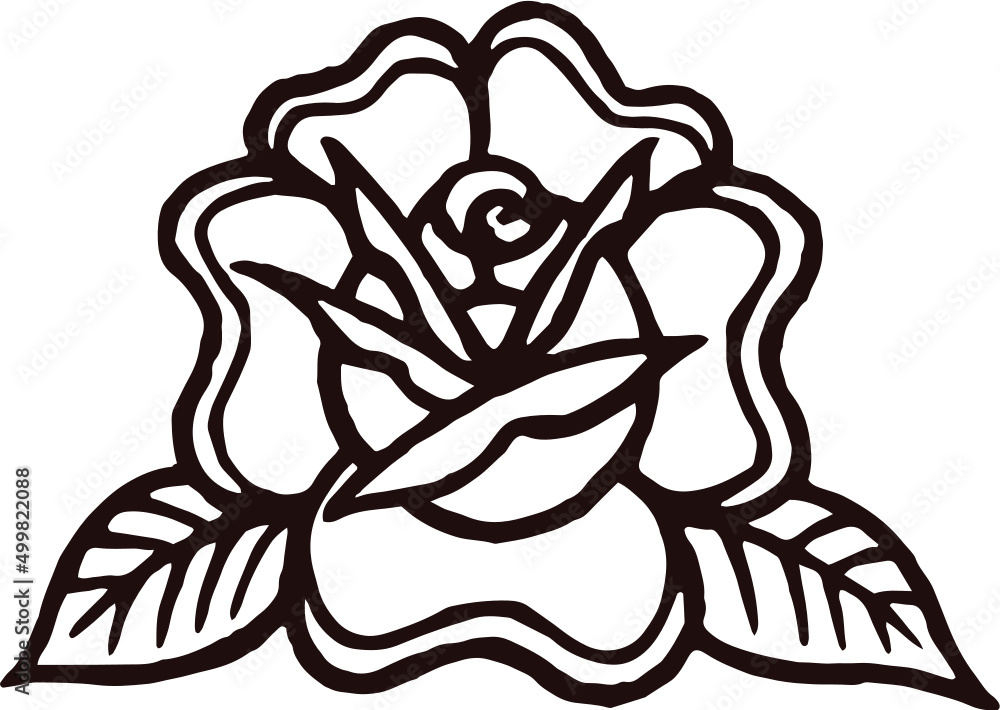 red rose flash tattoo illustration red rose flash tattoo illustration