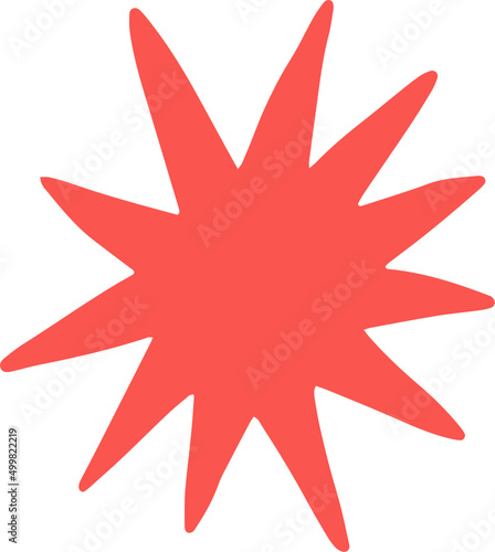 abstract red star explotion