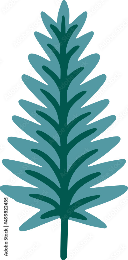 blue abstract christmas tree illustration ornament