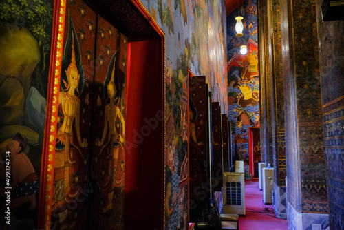 Wat Prayoon, a temple in Bangkok with beautiful Buddha images and murals.Photo taken on January 2, 2022 in Bamgkok,Thailand. © Kon_teaw_wat