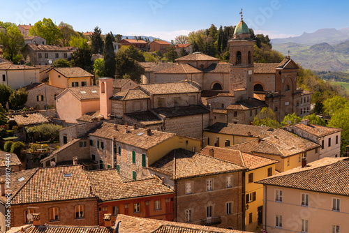 Houses in the Verucchio village, typical town of Romagna's hill.
