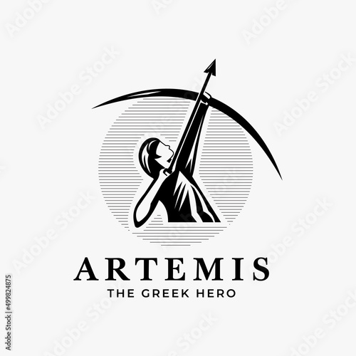 Artemis Vintage creative arrow logo design sign symbol template