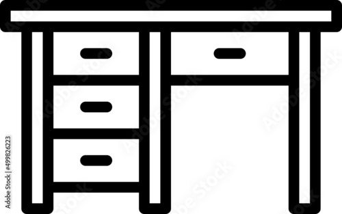 desk outline icon