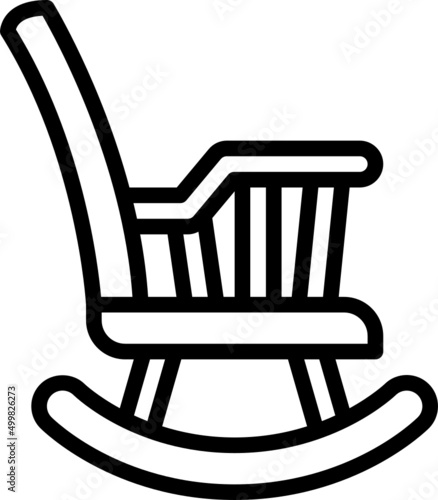 rocking chair outline icon