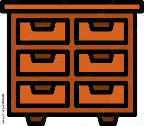 drawers color outline icon