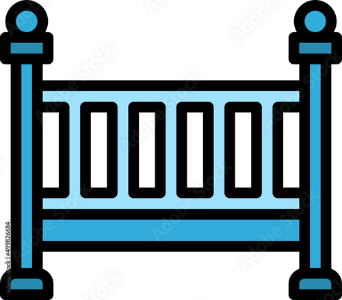 cradle color outline icon