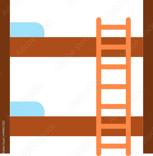 bunk bed flat icon