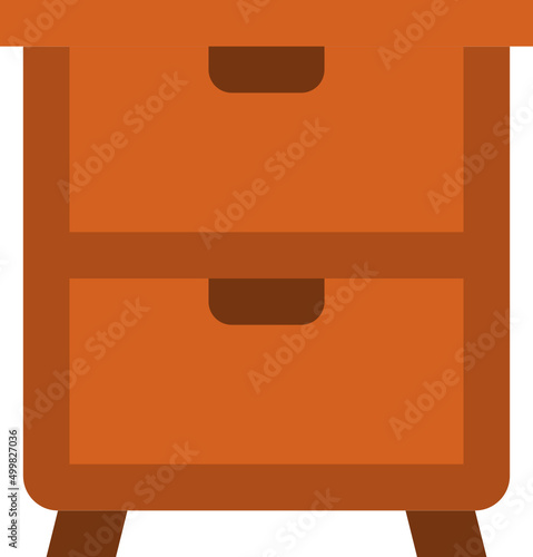 bedside table flat icon
