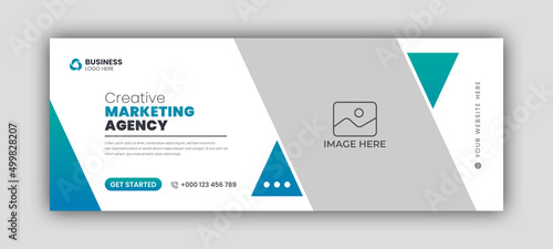 Digital marketing facebook cover web banner template