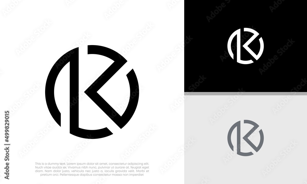 Initials K logo design. Initial Letter Logo. Initials K logo design. Initial Letter Logo.