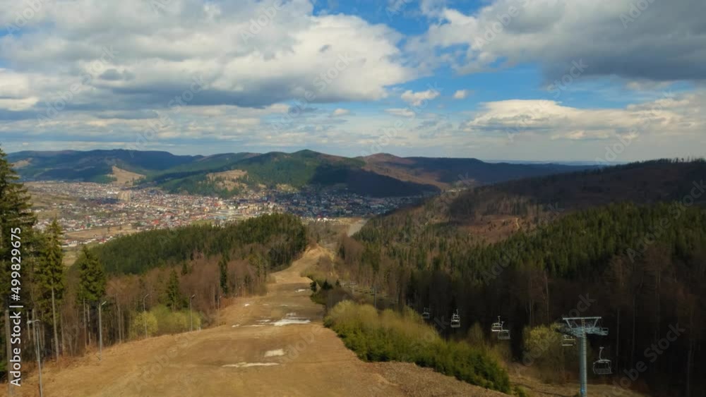 View from the top of the skiing area in Gura Humorului View from the top of the skiing area in Gura Humorului