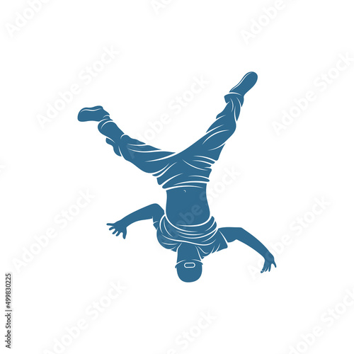 Dancer Hip hop design vector template, Street dancer silhouette vector illustration, break dance, jazz funk, rap, freestyle