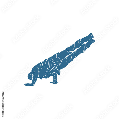 Dancer Hip hop design vector template, Street dancer silhouette vector illustration, break dance, jazz funk, rap, freestyle