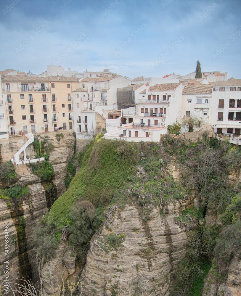 Old town of Ronda seen from the roof of the Iglesia de Santa María la Mayor