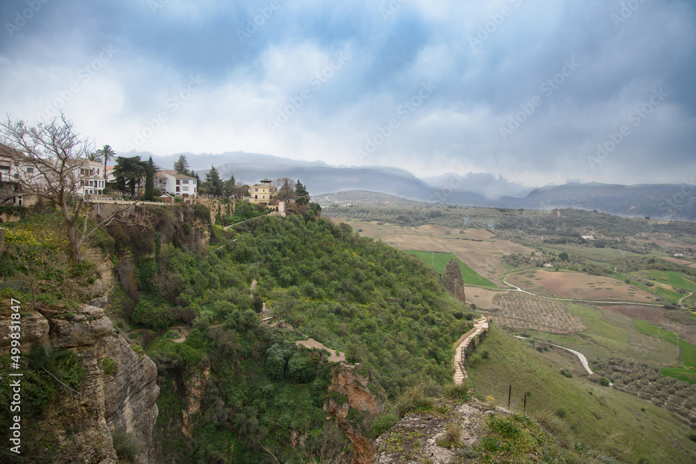 The fabulous valleys of the Old Town of Ronda in Andalusia, Spain