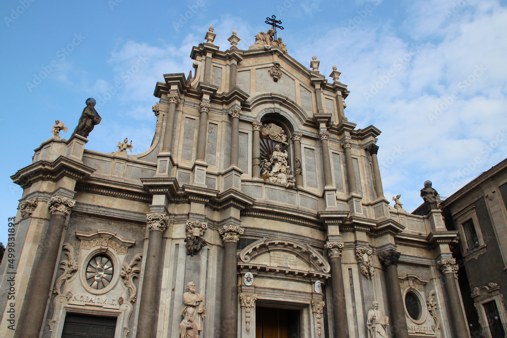 sant'agata cathedral in catania (sicily - italy) 