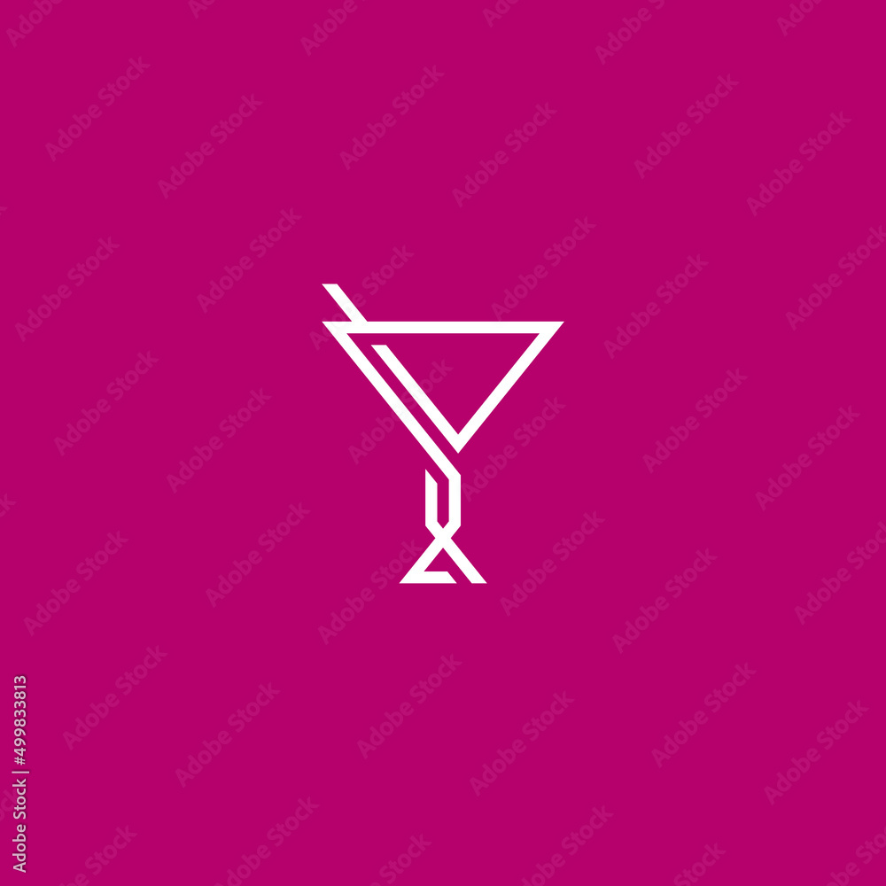 Cocktail Glass logo or icon design Cocktail Glass logo or icon design