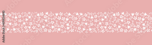 Fotografering Lovely hand drawn floral seamless pattern, bavarian style textile, great for fab