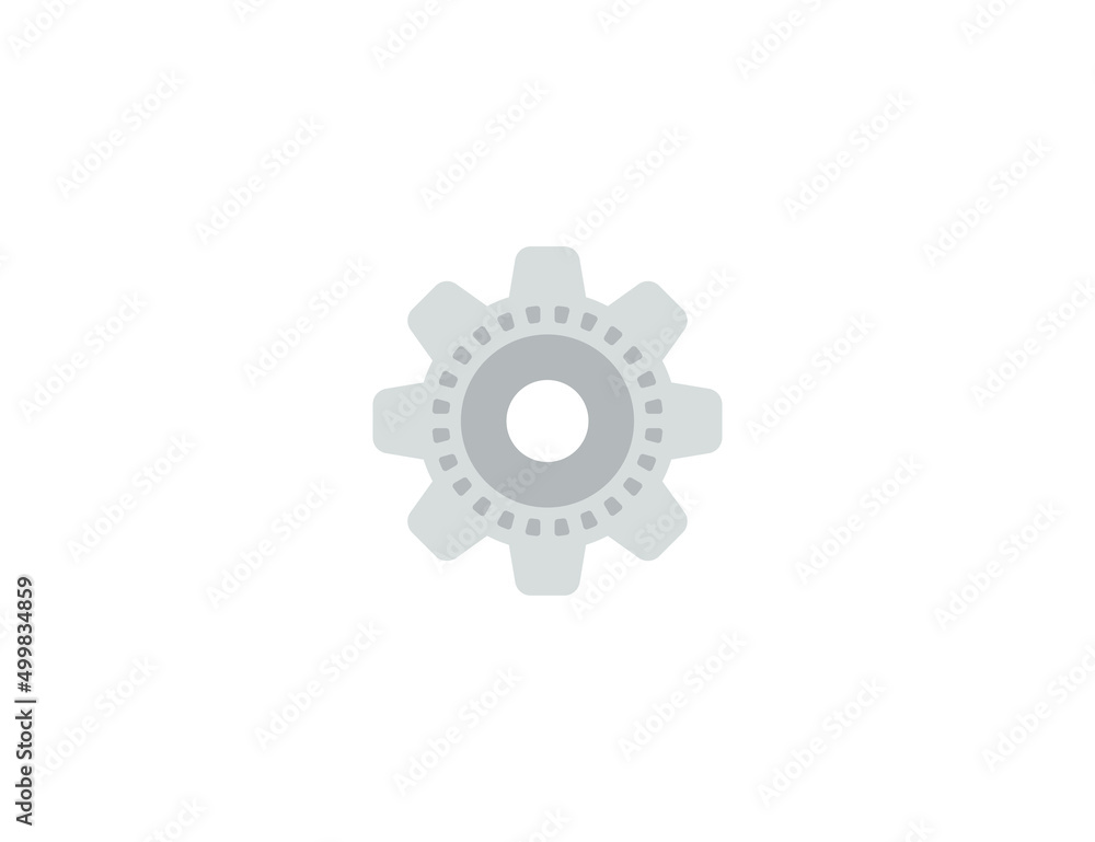 Gear Vector Isolated Emoticon. Gear Icon Gear Vector Isolated Emoticon. Gear Icon