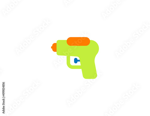 Water Pistol Vector Isolated Emoticon. Water Pistol Icon
