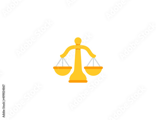 Balance Scale Vector Isolated Emoticon. Balance Scale Icon