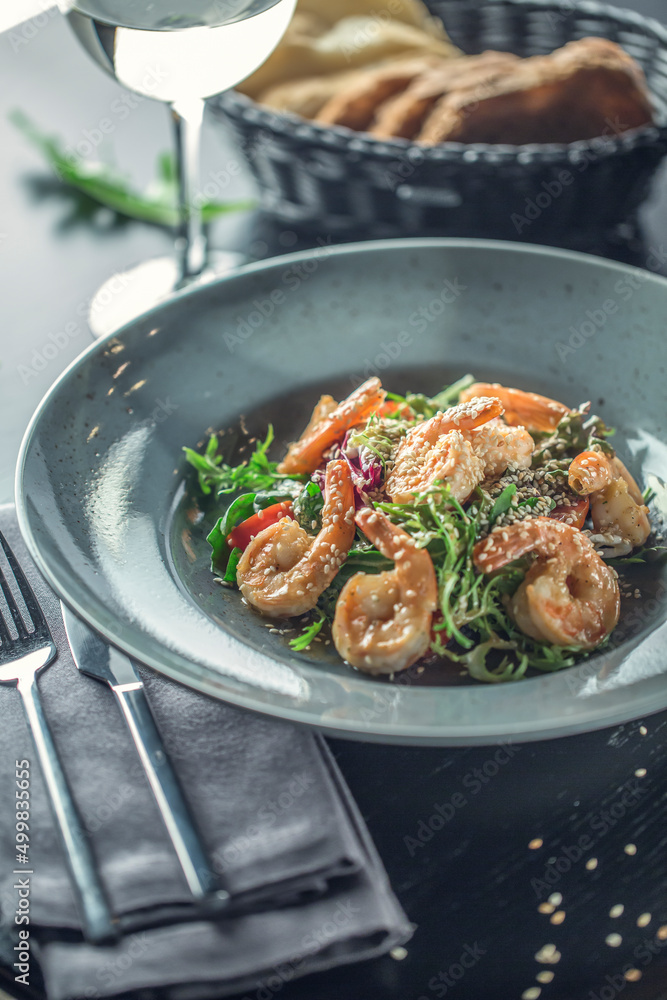 Shrimp Salad, Thai food, Restaurant food, Seafood Shrimp Salad, Thai food, Restaurant food, Seafood
