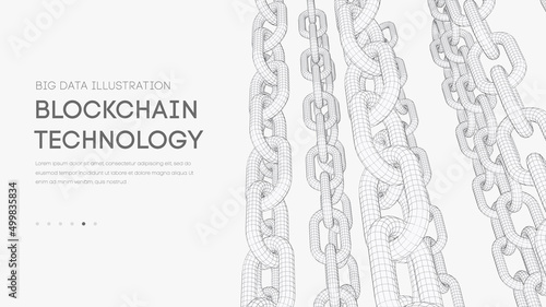 Blockchain digital technology. Big data vector background. Cryptocurrency technology vector background.
