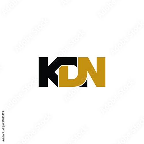 KDN letter monogram logo design vector photo