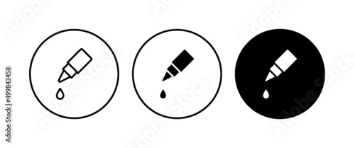 EYE DROP ICON , EYEDROPPER, Eye drops line icon. Nasal drops, medical, contact lenses