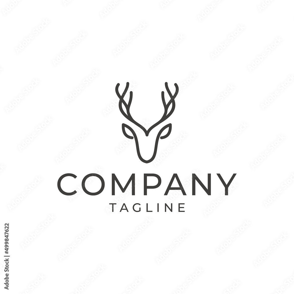 Deer head logo design Vector illustration Deer head logo design Vector illustration
