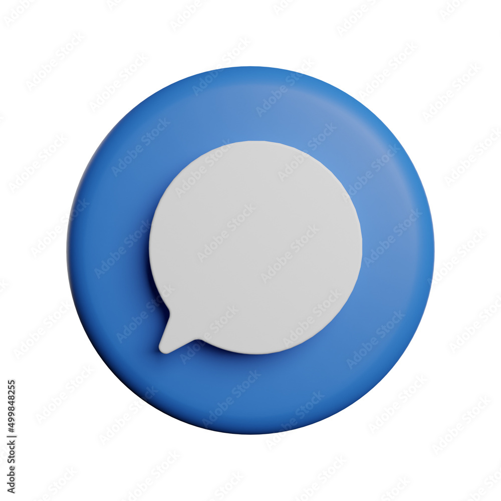 Comment buble speech 3d rendering illustration Comment buble speech 3d rendering illustration