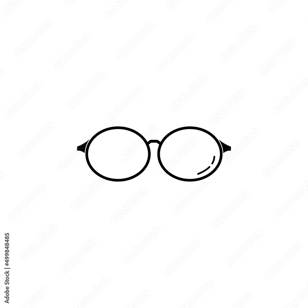 glasses icon Vector Illustration on the white background. glasses icon Vector Illustration on the white background.