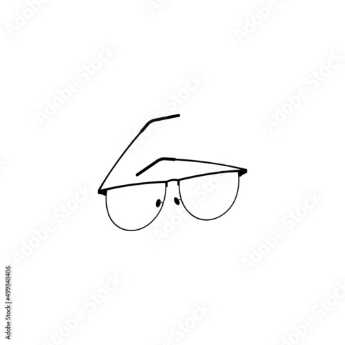 glasses icon Vector Illustration on the white background.
