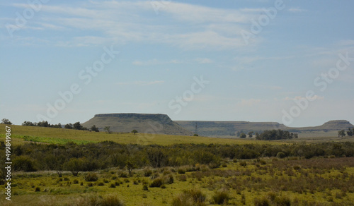 Idyllic landscape of Cuchilla del Ombu, hills in Tacuarembo, north-central Uruguay photo