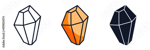 Gems stones. Diamond jewels luxury icon symbol template for graphic and web design collection logo vector illustration