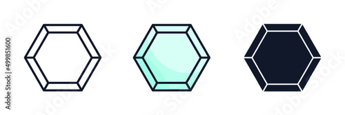 Gems stones. Diamond jewels luxury icon symbol template for graphic and web design collection logo vector illustration