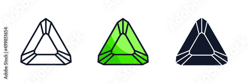 Gems stones. Diamond jewels luxury icon symbol template for graphic and web design collection logo vector illustration