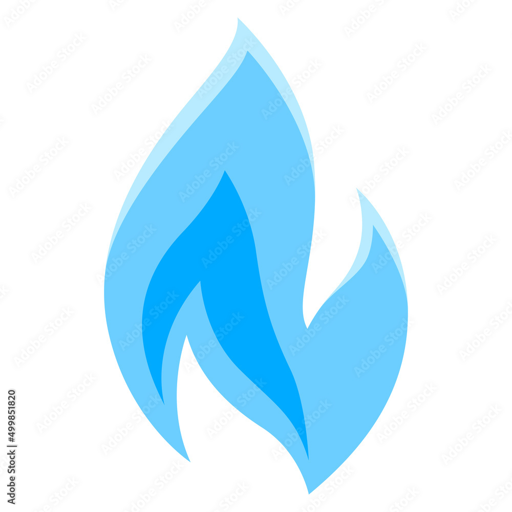 Illustration of natural gas flame. Industrial and business image.