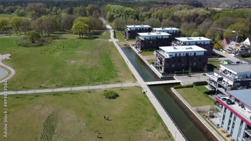 Park Emsland Wohnen Leben Drohnenaufnahme Park Emsland Wohnen Leben Drohnenaufnahme