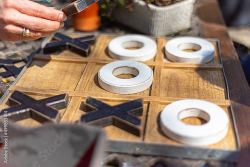 Jeu de morpion en bois