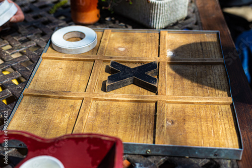 Jeu de morpion en bois